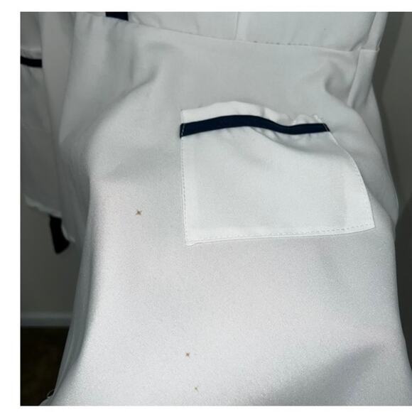 Underwraps Nightingale Nurse Costume Dress White w/ Navy Trim Size M (AS IS) - Picture 13 of 17